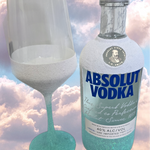 700ml Absolut + Wine Glass